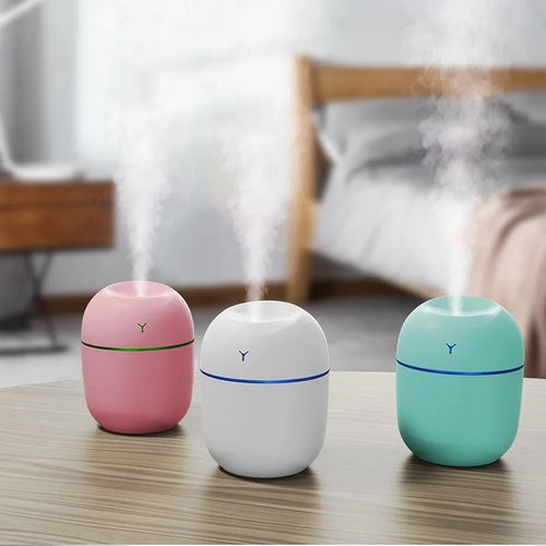 Mini USB Humidifier with LED Light | Portable Desk Humidifier