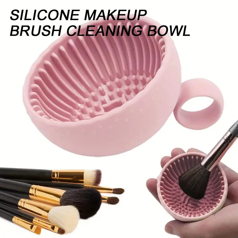 Foldable Silicone Makeup Brush Cleaning Bowl