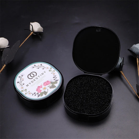 Dry Makeup Brush Cleaning Sponge Tin