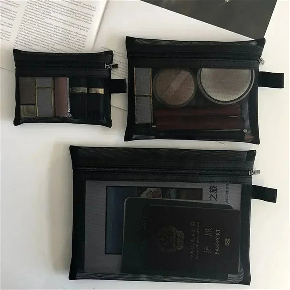 Mesh Cosmetic Storage Pouch