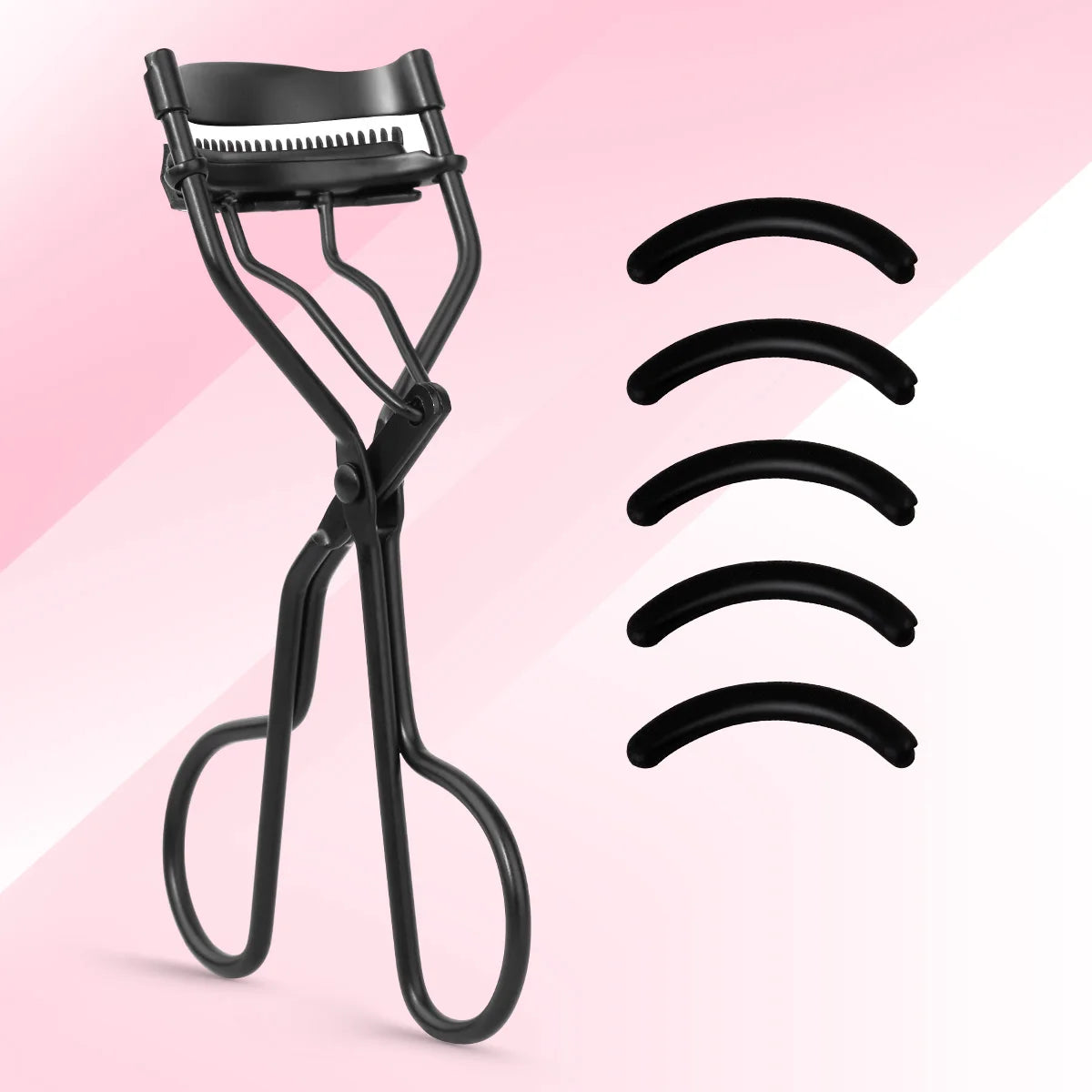 Stainless Steel Eyelash Curler with Replacement Pads