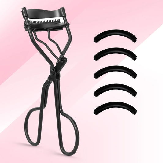 Stainless Steel Eyelash Curler with Replacement Pads