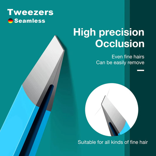 Slant-Tip Stainless Steel Eyebrow Tweezers