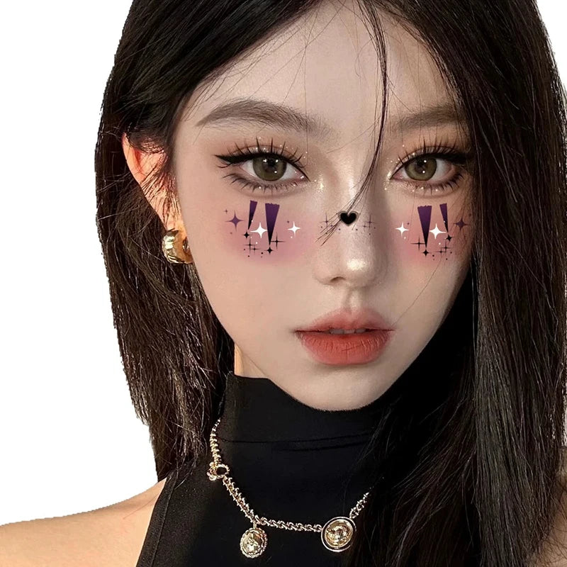 Halloween 10pcs Halloween Vampire Bat Fake Freckles Temporary Tattoo Stickers For Child Women S