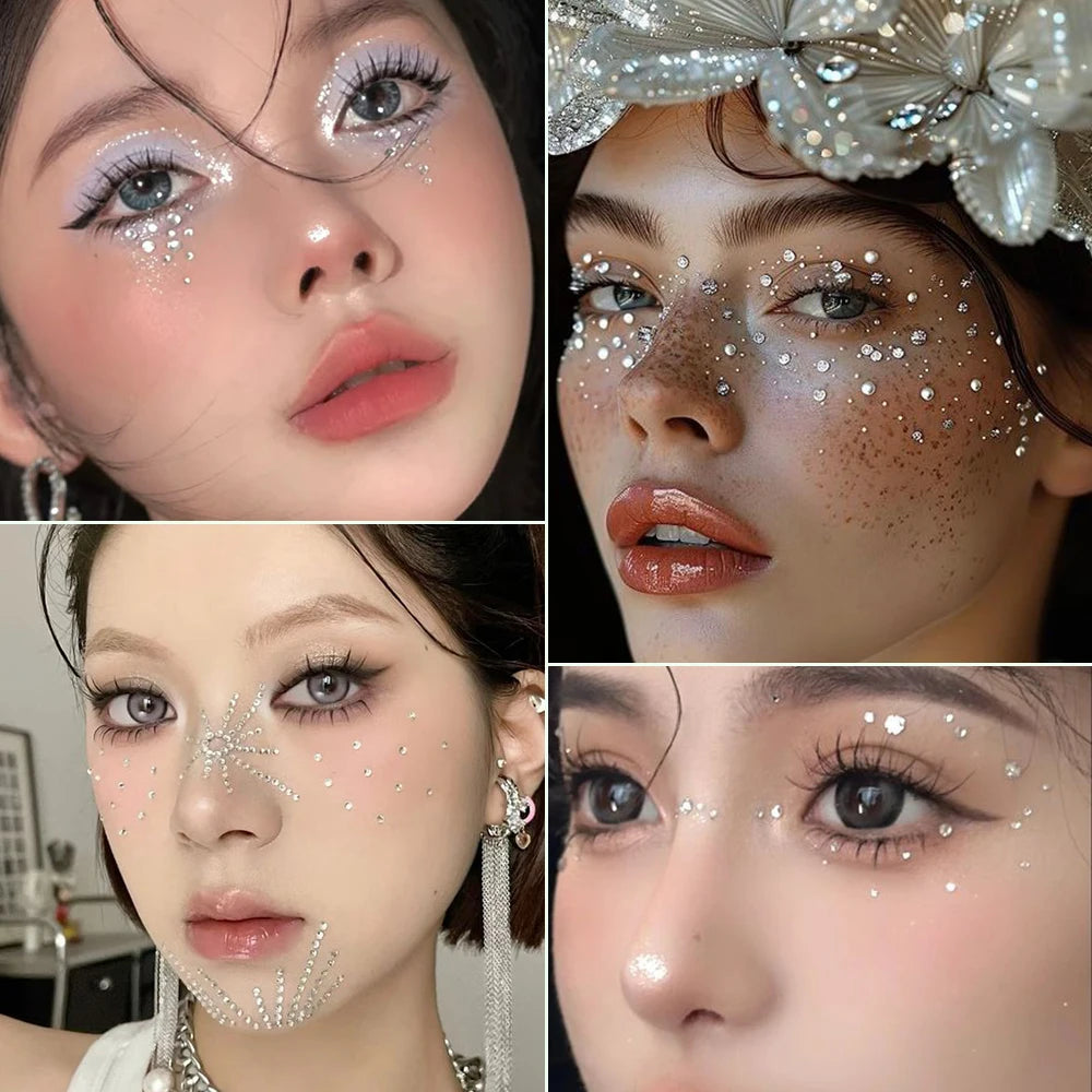 Halloween Clear Crystal Face Gems – 3D Rhinestone Stickers