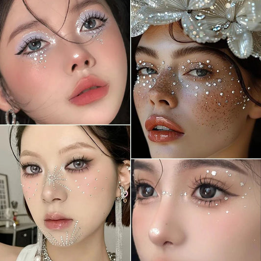 Halloween Clear Crystal Face Gems – 3D Rhinestone Stickers
