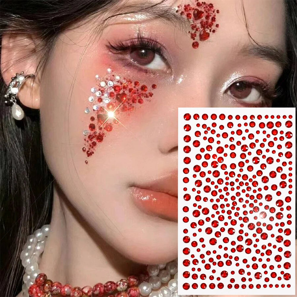 Halloween Red Rhinestone Eye & Face Gems