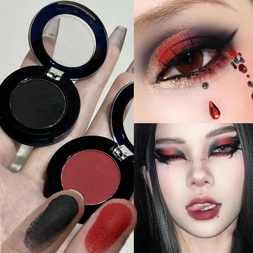 Halloween Punk Red & Black Smoky Eyeshadow Palette
