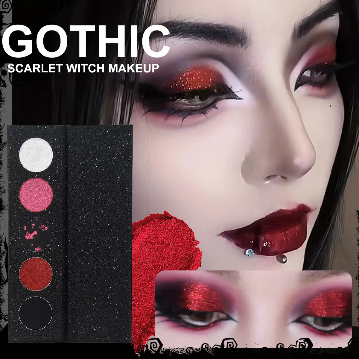 Halloween 5-Colour Dark Glitter Eyeshadow Palette