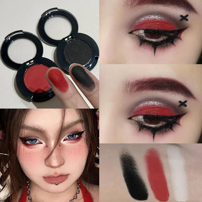 Halloween Matte Red & Blue Gothic Eyeshadow Palette