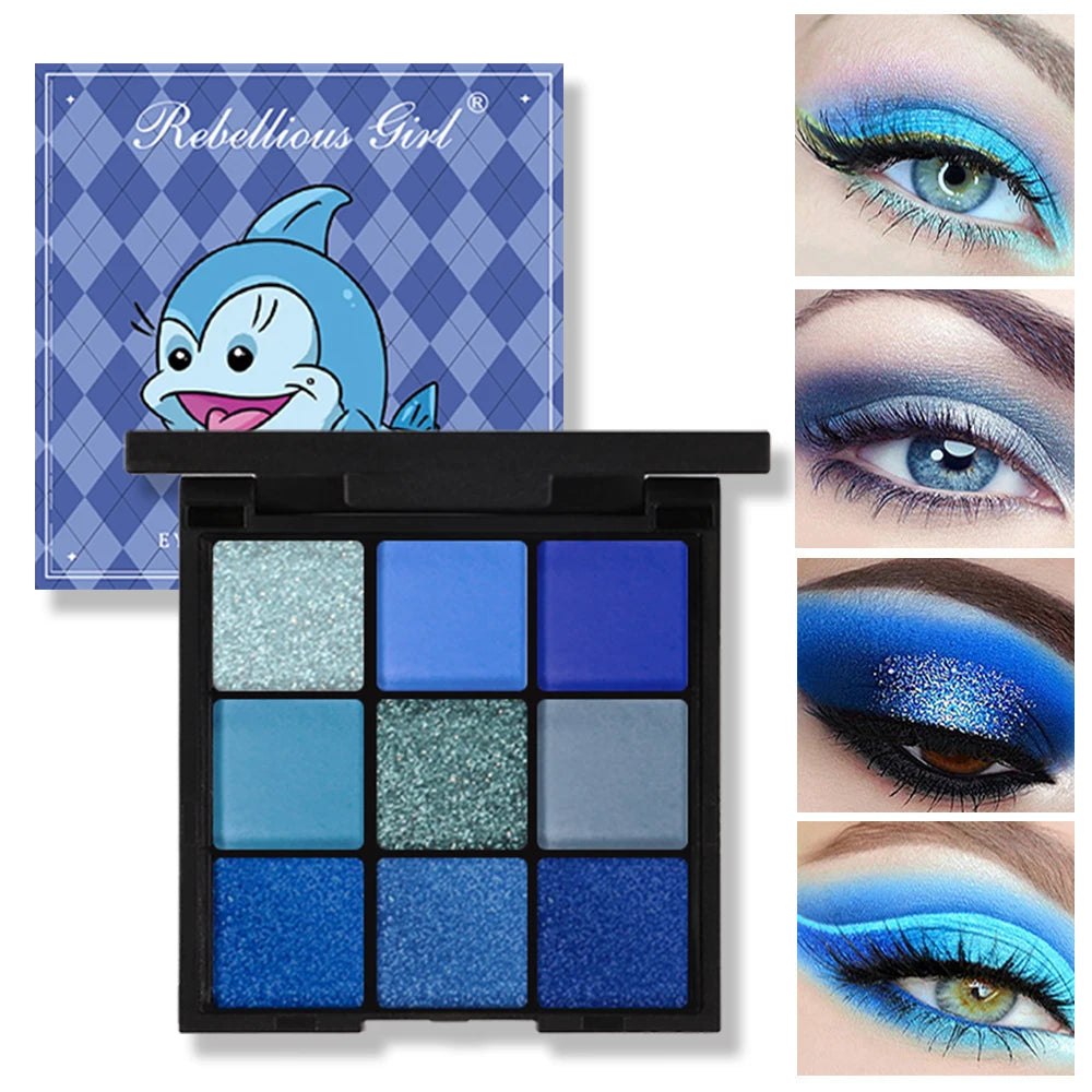 Halloween Blue Shimmer Eyeshadow Palette