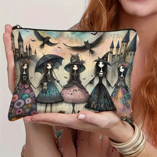 Halloween Black Cat Cosmetic Makeup Pouch