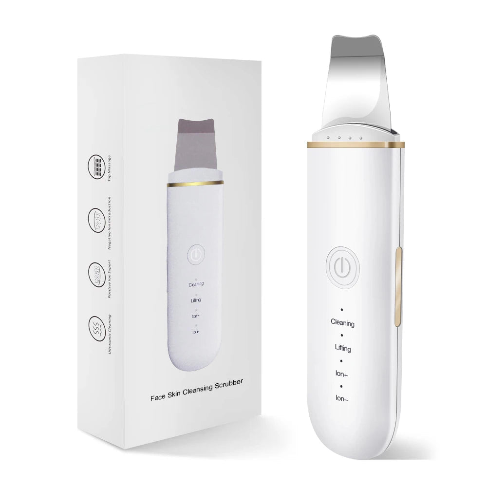 Ultrasonic Facial Skin Scrubber – Rechargeable Skincare Tool