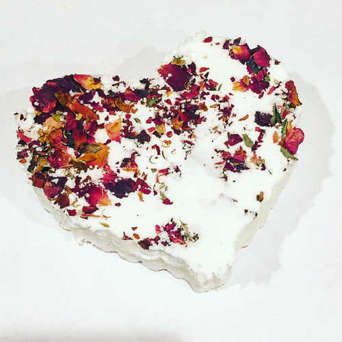 Rose Heart Bath Bomb | Rose Petal Bath Fizzy