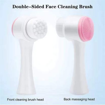 HSÈRA double-sided silicone facial cleansing brush