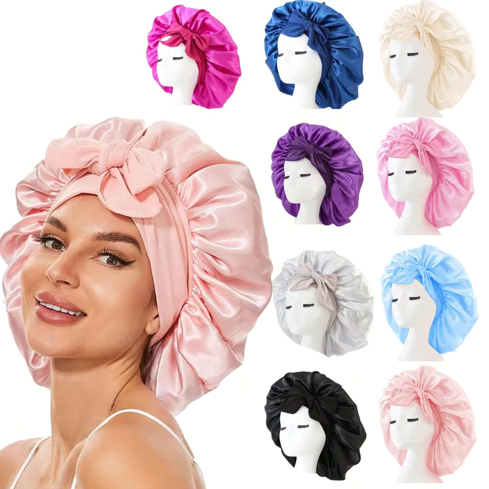 HSÈRA adjustable satin sleep bonnet