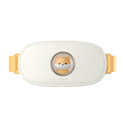 Hséra menstrual heat massager in white - rechargeable warming belt